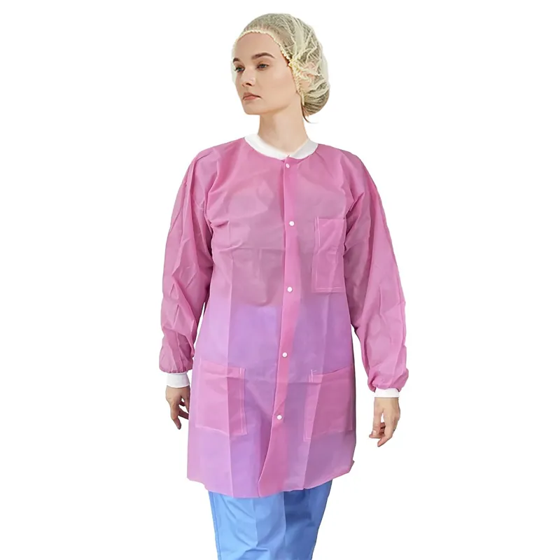 XIAN WANLI PP mantel Lab gaun rumah sakit mantel Lab sekali pakai isolasi meltblown kain bukan tenunan untuk mantel