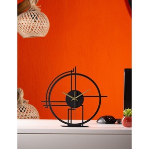 Tisch Metall uhr mit geometrischem Stil, stille Schlafzimmer uhr, einzigartige Schreibtisch uhr, modernes Design Neues Geschäfts geschenk, Wohnkultur