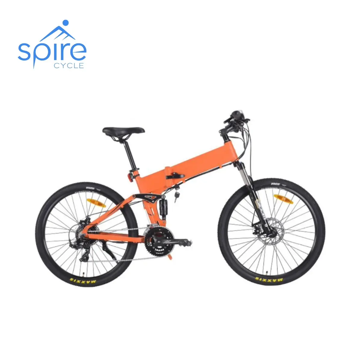 Vélo pliant électrique avec batterie SANYO 7 vitesses, vélo tout-terrain électrique Shimano de 27.5 pouces, EN FOB CHINE