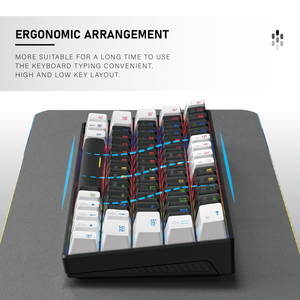 KA646 con cable RGB retroiluminación Mini teclado para juegos 60 por ciento Teclado mecánico Gamer Office para Pc portátil versión rusa personalizada