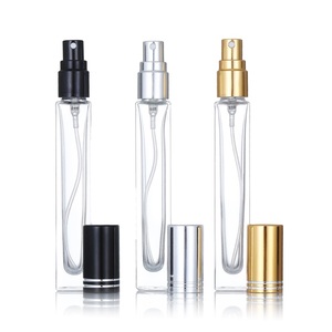 Factory Sales Empty Luxury <strong>5ml</strong> 10ml 15ml <strong>Perfume</strong> Packing Transparent square Glass Spray Bottle for Essential Oils - Product Image 3