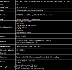 Factory 2HD Full <strong>Function</strong> Type-C 4 Display 4K 60HZ Pocket X86 Micro PC Mini <strong>Computer</strong> Mini PC Intel Core I7 Nuc Cheap Mini PC - Product Image 6