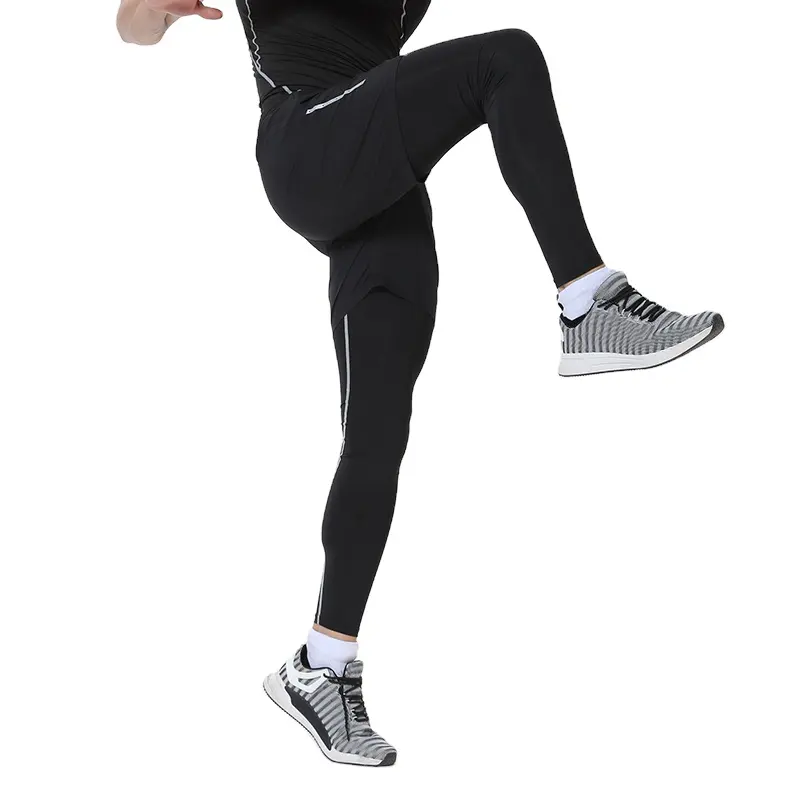 Mallas ajustadas de compresión personalizadas para hombre, pantalones de entrenamiento, Yoga, gimnasio, correr