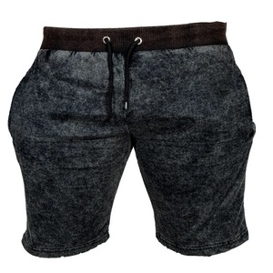 Venda quente Unisex Vintage Lavagem Suor Calças Curtas Desenhar <span class=keywords><strong>String</strong></span> Homens Bordados Streetwear Jogging Ácido Lavado Shorts Jogger