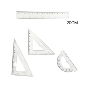 Bán buôn tùy chỉnh giá rẻ nhựa thẳng cai trị thiết lập nhựa công cụ đo lường cho sinh viên văn phòng trường nhà cung cấp - Product Image 3