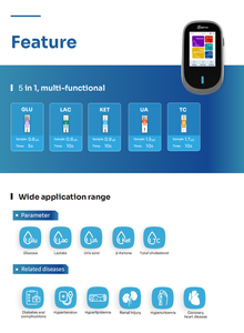 Veteriner kullanımı metre testi glikoz keton laktat kedi köpek Pet kullanımı için toplam kolesterol ürik asit - Product Image 5