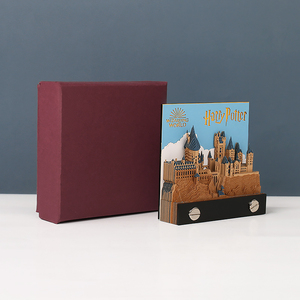 Hogwarts Castle Shaped Building <strong>Block</strong> Notes <strong>Cube</strong> 3D <strong>Memo</strong> Pad Custom Diy Papercraft Laser Cut Every Sheets Notes Pad <strong>Paper</strong> <strong>Cube</strong> - Product Image 5