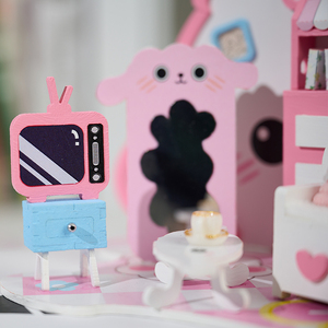 KNOWME Handmade Wooden Blocks DIY Mini Rabbit Bedroom Cute Pet <strong>Toy</strong> for 8-13 Years <strong>Old</strong> Children Educational <strong>Style</strong> - Product Image 3