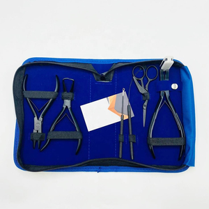Kit de herramientas de extensión de cabello negro, alicates, Kit de bucle de gancho para eliminación de cuentas de microanillos y kit de alicates multifunción de 2 agujeros - Product Image 4