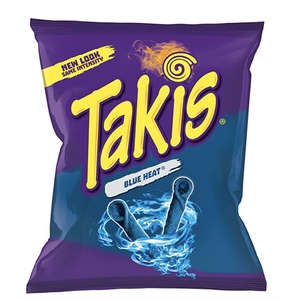 タキスブルー熱圧延トルティーヤチップス、ホットチリペッパー人工フレーバー - Product Image 1