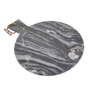 大理石和木条设计砧板圆形耐用砧板带手柄厨房所需砧板 - Product Image 2