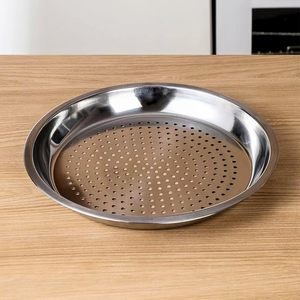 Colador de cocina profundo para el hogar, lavabo de acero inoxidable con diseño Art Deco para tamizado de frutas, verduras y arroz - Product Image 2