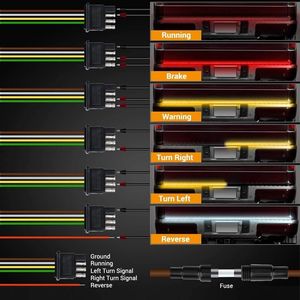 Kamyon RV vb için 432 Amber LED 3 satır 12V ile 60 inç LED bagaj kapağı ışık çubuğu. - Product Image 6
