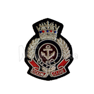 New Design Embroidery <strong>Badges</strong> Sew On Hand Made Bullion Wire Made <strong>Badges</strong> Made in <strong>Pakistan</strong>