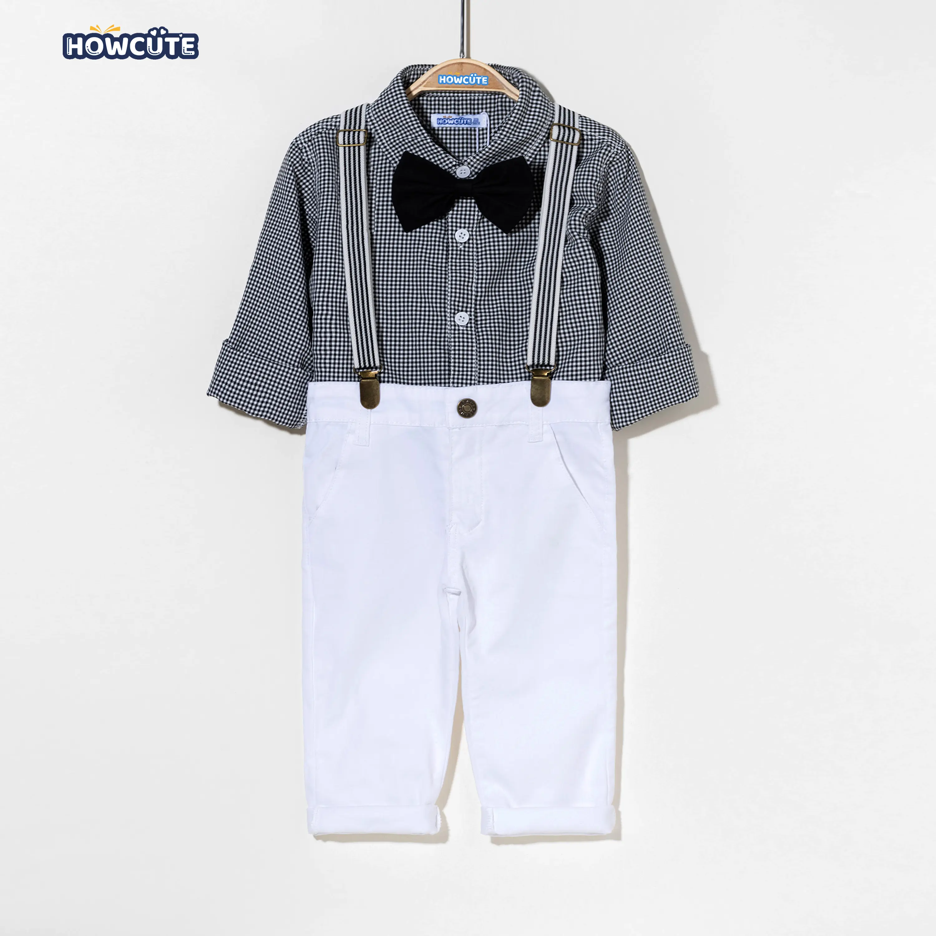 बच्चे लड़कों औपचारिक सूट सेट छोटे लड़के औपचारिक सूट शर्ट + पंत + धनुष टाई शिशु सज्जन सूट सेट