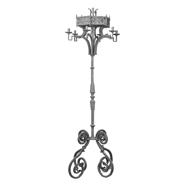 Gambe di scorrimento fatte a mano rustiche candelabri Stand in metallo solido candelabri alto 8 bracci e portacandele Decorative