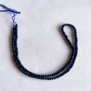 Natural Blue Sapphire <strong>Bead</strong> Faceted Round Burma Origin AAA Quality AAA Luster with <strong>Excellent</strong> Color Perfect Making Beautiful <strong>Beads</strong> - Product Image 1