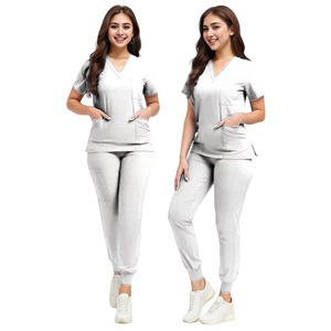 Yeni moda tıbbi üniforma kadın scsets setleri hastane doktorları hemşireler aksesuarları diş kliniği güzellik salonu Spa tulum bez