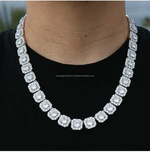 2mm 3mm 4mm 5mm 6.5mm Vvs Lab elmas zincir takı özel 4 çatalak el seti Gra sertifikalı Moissanite tenis zinciri - Product Image 3