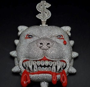 Độc đáo băng giá hip hop kim cương mặt dây chuyền 10K vàng vvs Baguette & vòng cắt moissanite Studded lớn <span class=keywords><strong>Boogie</strong></span> Mặt dây chuyền đồ trang sức mỹ Mặt dây chuyền - Product Image 1