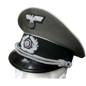 <strong>WW2</strong> GERMAN OFFICER VISOR Headgear HEER INFANTRY KAPITAN LEUTNANT OVERSEAS SCHIRMUTZEN