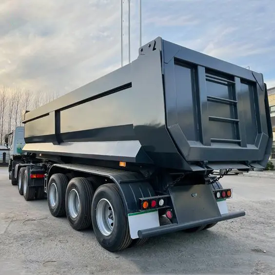 Low Prices Tri Axle 50 Ton Heavy Duty Dump Trailers Mining Tipper Truck Trailer