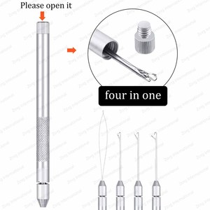 Gancho de aluminio multifunción, enhebrador de bucle de aguja para microanillos, cuentas, enlaces, extensión de pelo de Punta I - Product Image 3