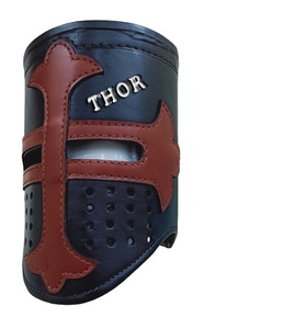 Thời Trung Cổ hiệp sĩ Templar trang phục áo giáp với mũ bảo hiểm Mặt da màu đen & Nâu chéo địa điểm sát thủ thủ công kim loại - Product Image 1