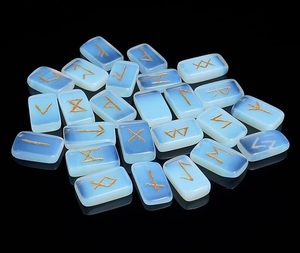 Toptan en kaliteli cilalı Opalite kuvars seti oyma Feng Shui ve peri tarzı Runes ile doğal şifa akik - Product Image 4