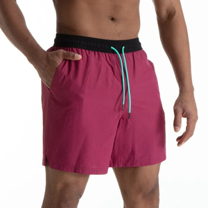 2025 Verão Homem Praia Shorts Quick Dry Bermudas Surf Swimsuit <span class=keywords><strong>Elastic</strong></span> cintura encerramento dos homens Beach Wear para Surf & Natação