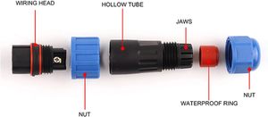 ขั้วต่อสายไฟแบบติดแผง4ขา3ขาขั้วต่อกันน้ำแบบหมุนได้ - Product Image 5