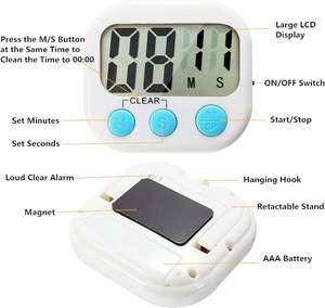 Timer elettronico da cucina con Timer multifunzione per conto alla rovescia dispositivo promemoria per studenti con Timer elettronico a grande schermo - Product Image 5