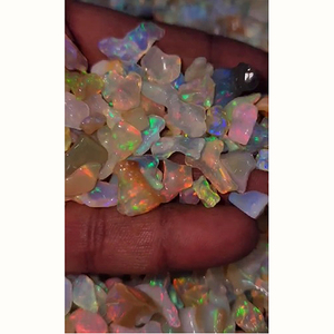 950 adet doğal etiyopya Opal 10mm 30mm kaba 2330 Cts Lot Iroc satış yüksek kalite beyaz Opal ham gevşek taş US $1398