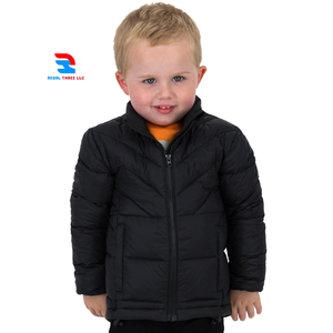 秋冬新作ファッションスタンドカラーキルトジャケット幼児男の子用ロングジップパッド入りバブルコートフード付き子供用温かいフグコート