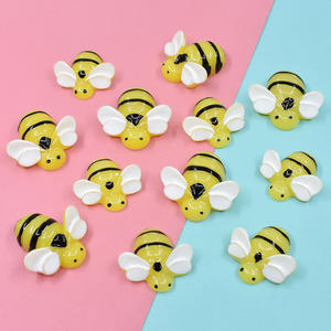 1 adet karikatür Wasp küçük arılar serisi reçine Flatback <span class=keywords><strong>Cabochon</strong></span> el sanatları bezemeler DIY el sanatları saç yay aksesuarları