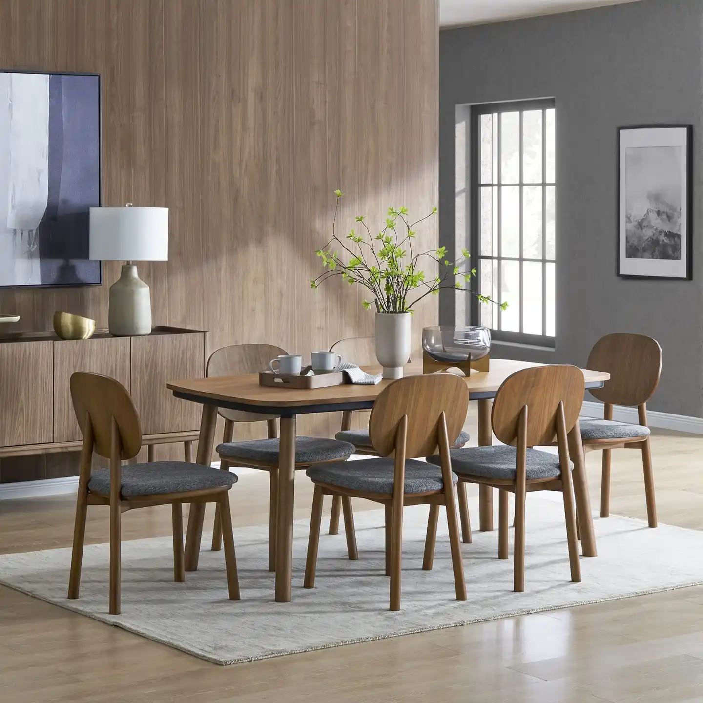 Tables et chaises de restaurant de restauration rapide nouveau design en teck de gros
