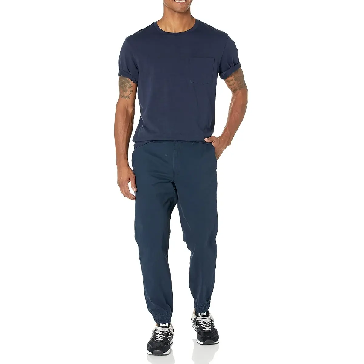 High Quality Casual Slim Fit Solid Color Mens Cotton Twill Washed Jogger Fashion Pants with Drawstring From Bangladesh Factory