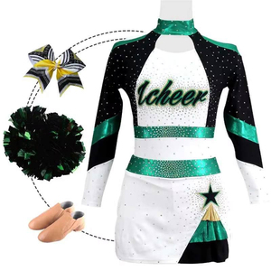 CHEER ชุดยูนิฟอร์มเชียร์ลีดเดอร์ประดับพลอยเทียมรูปดาวชุดเชียร์ - Product Image 4
