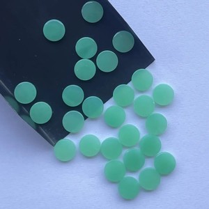 8mm 10mm12mmナチュラルグリーンクリソプレースストーンスムースコインシェイプフラットディスクルーズジェムストーンジュエリー用ディスクストーンをリアルに