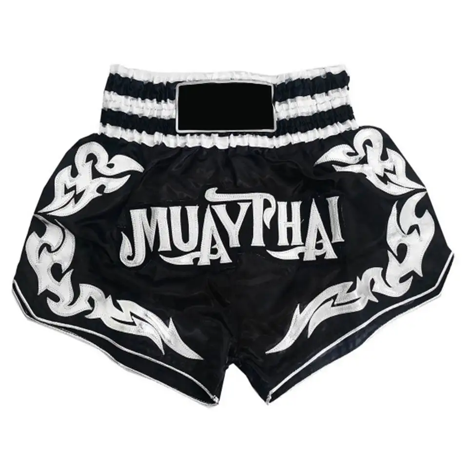 Kunden spezifische Sublimation Muay Thai Shorts Trunks Kick Martial Arts Training Plus Size Muay Thai Shorts