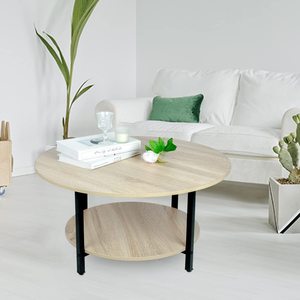 Nordic Wrought Iron Double Coffee <strong>Table</strong> Living Room Bedroom Sofa Side <strong>Multi</strong> <strong>Functional</strong> Tea <strong>Table</strong> with Embossed Design - Product Image 3