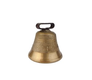 Thụy Sĩ Đồng Chuông Cổ Điển bò chuông melchtal Thụy Sĩ cổ điển sang trọng Brass tay chuông với Brown gỗ xử lý trường receptionn - Product Image 2