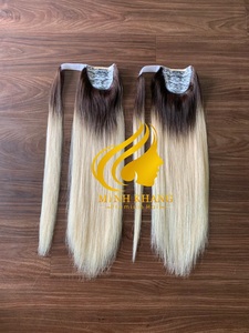 Evet inanılmaz saç bakmak için Viet Nam 100% gerçek insan saçı gelen Ponytails ücretsiz kargo dünya çapında - Product Image 2