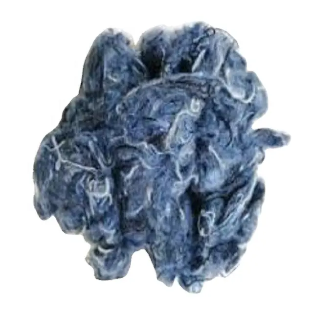 Blue Denim Algodão Fibra Resíduos Denim Reciclado para Fiação de Enchimento Denim Reciclado Isolamento-Whatsapp: + 84985328680 - Ms. Amy