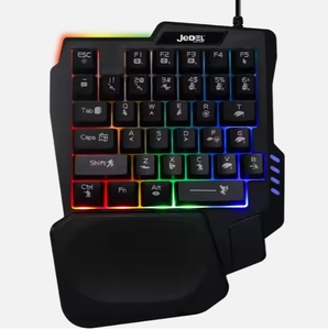 Durável 35 teclas USB com fio única mão Gaming teclado de alta velocidade resposta com membrana operação para jogos de computador