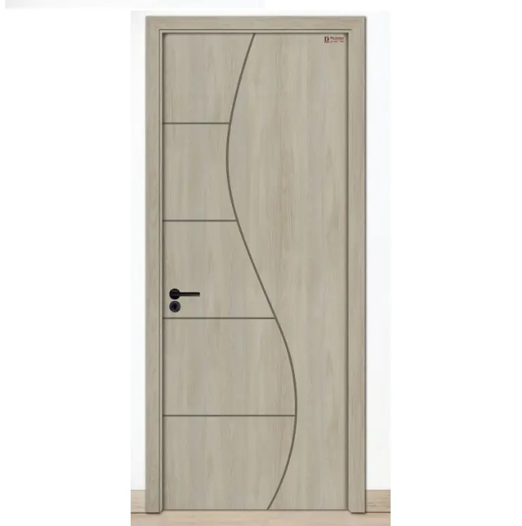 Il set di porte in legno-plastica composito con design robusto della maniglia porta lo stile lussuoso allo spazio di casa di lusso