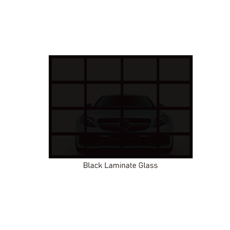 Verre stratifié noir