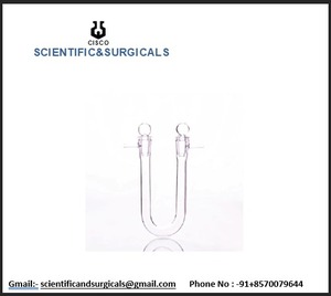 Wholesale Price <strong>Best</strong> Quality Laboratory Borosilicate Glass <strong>U</strong> <strong>Tube</strong> with Two Sockets with Stopper Use in Research Lab