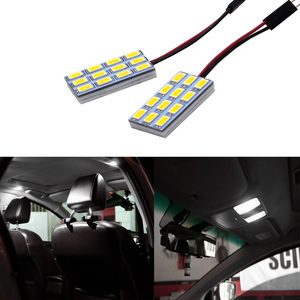 แผงไฟ LED 12SMD 5630หลอดไฟภายในรถยนต์ DC 12-24V พร้อมอะแดปเตอร์ T10/BA9S/เฟสตูน