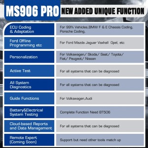 2025 para Autel Maxisys MS906 Pro OBDII Escáner de diagnóstico bidireccional Codificación ECU avanzada con más de 36 servicios para vehículos FCA - Product Image 5